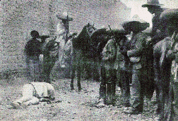 Execution of a Federal officer by rebels.