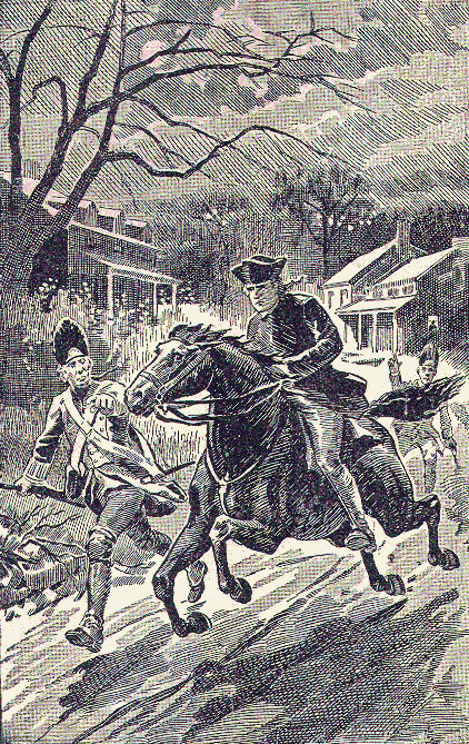 A Horseman spurring his horse to arouse