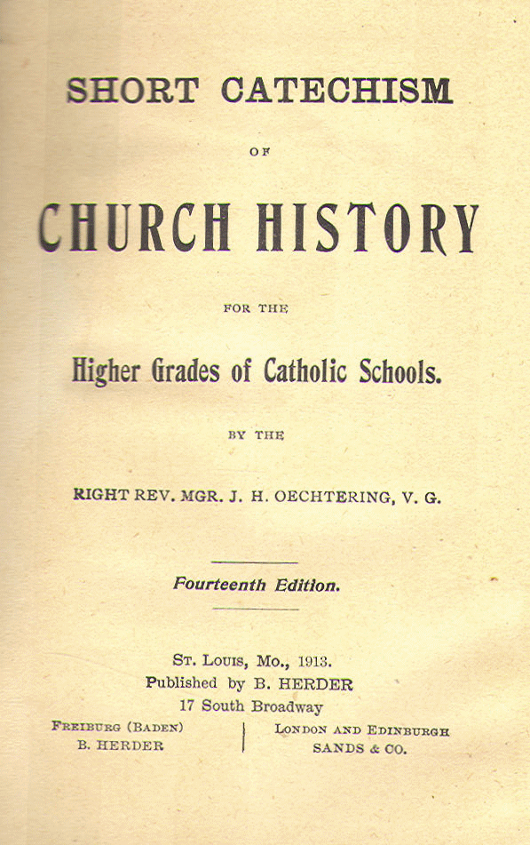 [Title Page] from Catechism of Church History by J. Oechtering