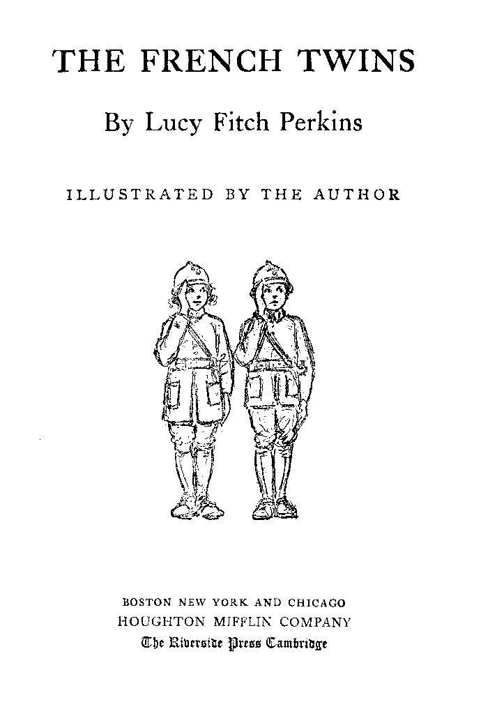 [Title Page] from French Twins by Lucy F. Perkins