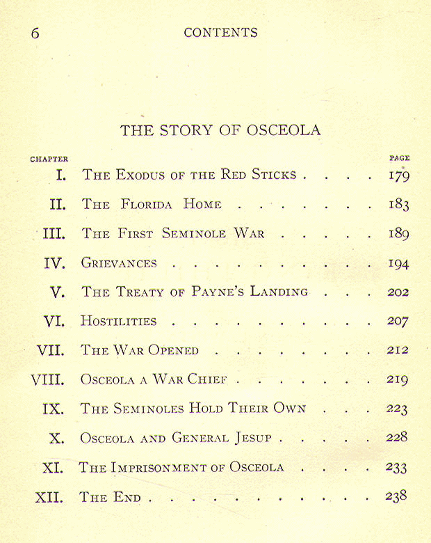 [Contents, Page 4 of 4] from Four American Indians by Frances Perry
