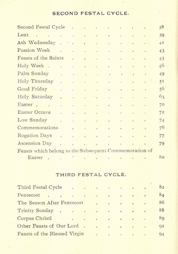 [Contents, Page 2 of 6] from Ecclesiastical Year by Andreas Petz