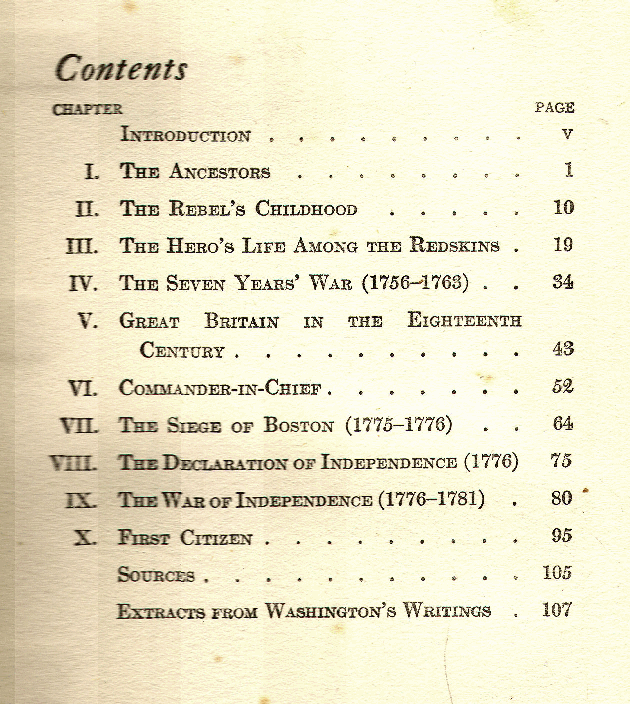 [Contents] from George Washington by Ada Russell