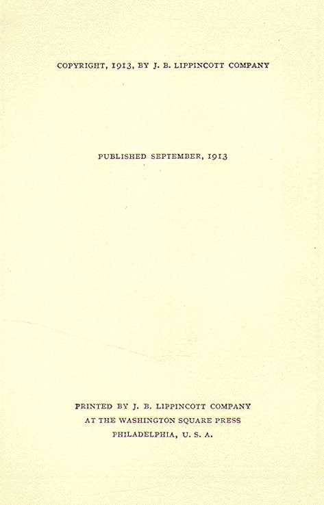 [Copyright Page] from On the Plains with Custer by Edwin Sabin