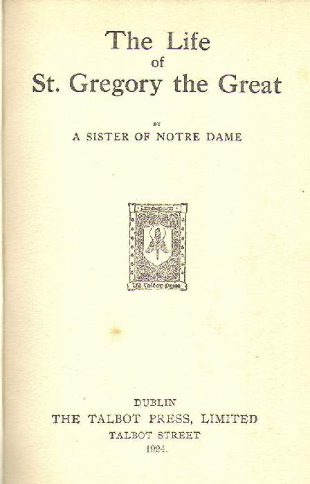 [Title Page] from Saint Gregory the Great by Notre Dame