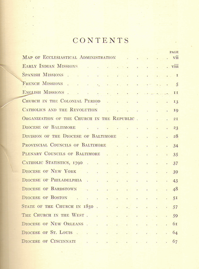 Heritage History | Catholic Church in the United States by Notre Dame