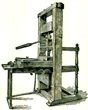 A Printing Press of Franklin's Day