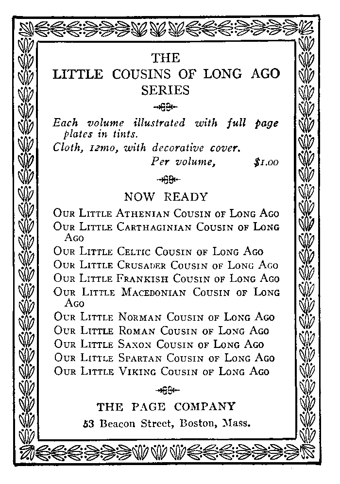 [Series Page] from Our Little Crusader Cousin by Evaleen Stein