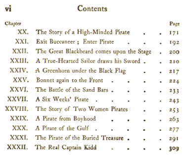 [Contents, Page 2 of 2] from Buccaneers and Pirates by F. R. Stockton