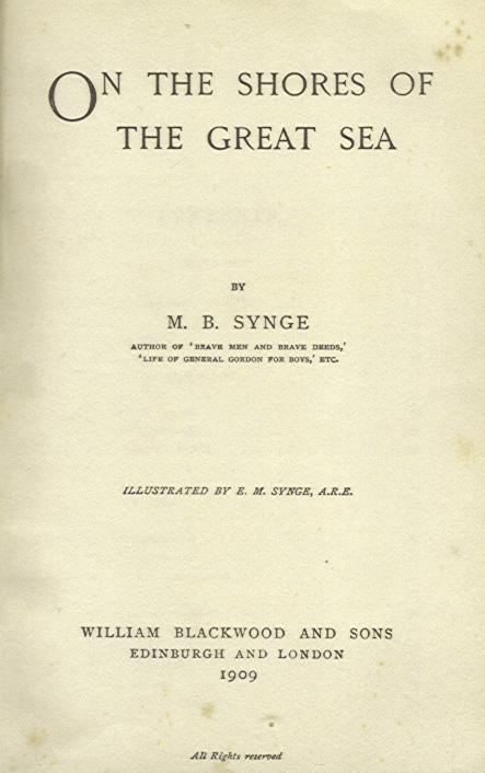 [Title Page] from Shores of the Great Sea by M. B. Synge
