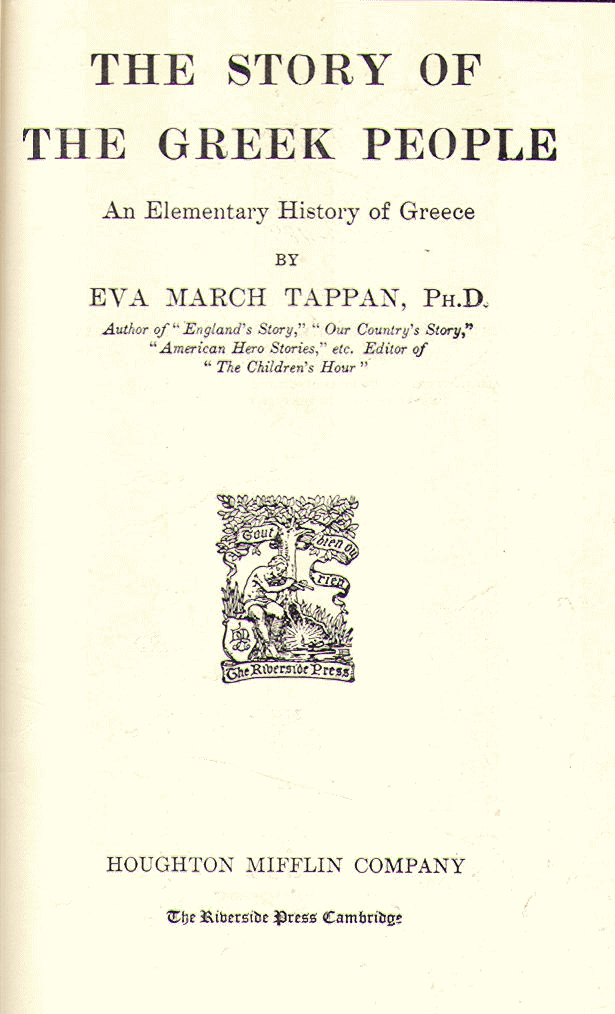 [Title Page] from Story of the Greek People by E. M. Tappan