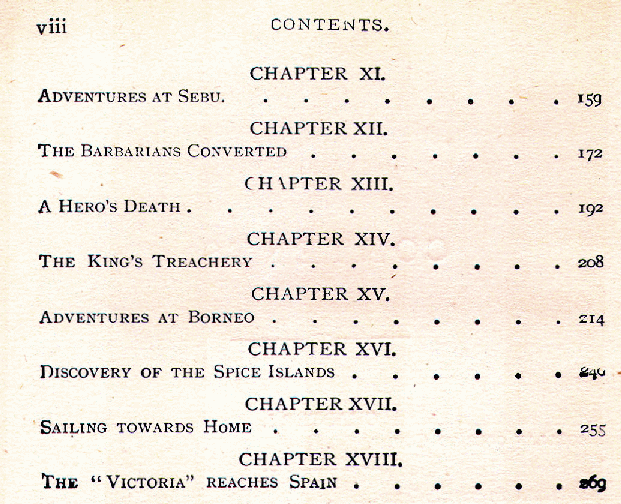 [Contents, Page 2 of 2] from The Adventures of Magellan by George Towle