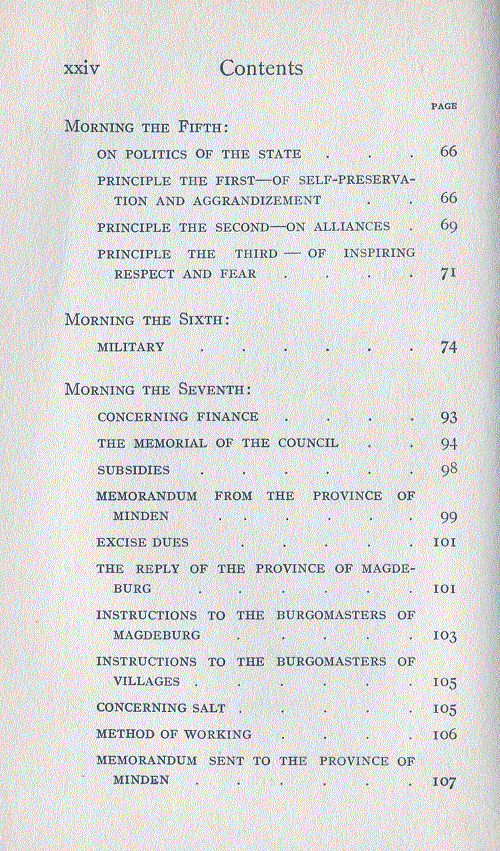 [Contents, 2 of 3] from Confessions of Frederick by H. Treitschke