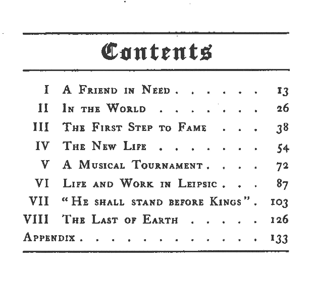 [Contents] from Bach by George Upton