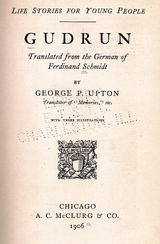 [Title Page] from Gudrun by George Upton