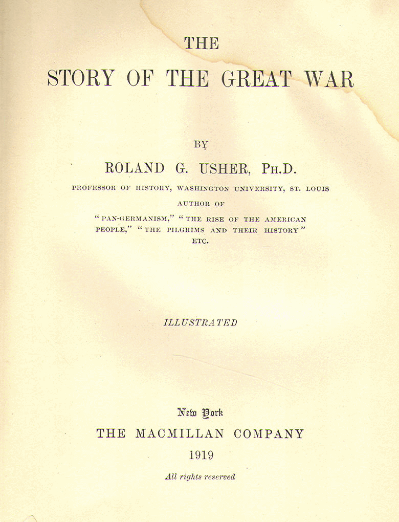 [Title Page] from Story of the Great War by Roland Usher