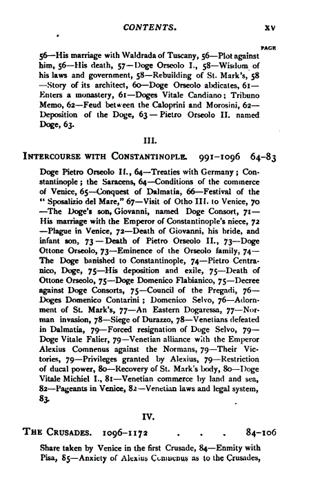 [Contents, 3 of 5] from Venice by Alethea Wiel