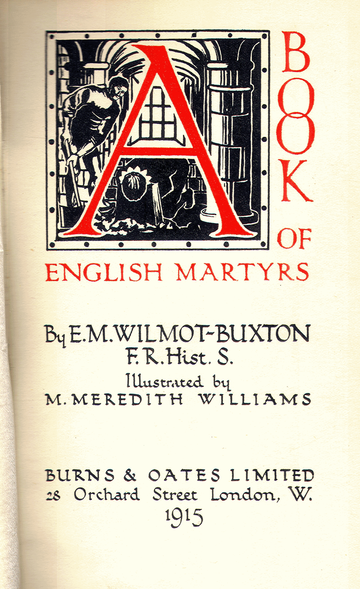 [Title Page] from Book of English Martyrs by E. M. Wilmot-Buxton