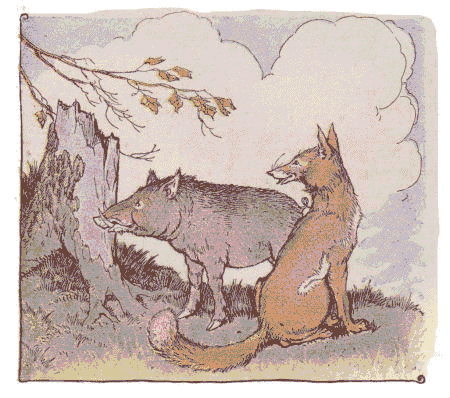 [Illustration] from Aesop for Children by Milo Winter