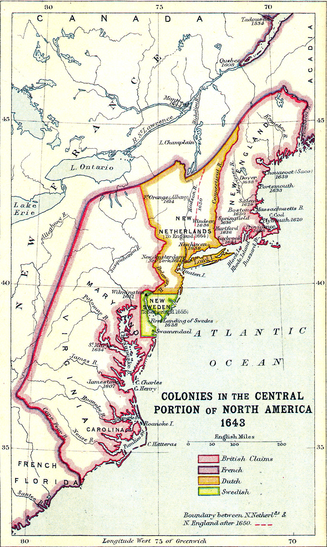 The English American Colonies